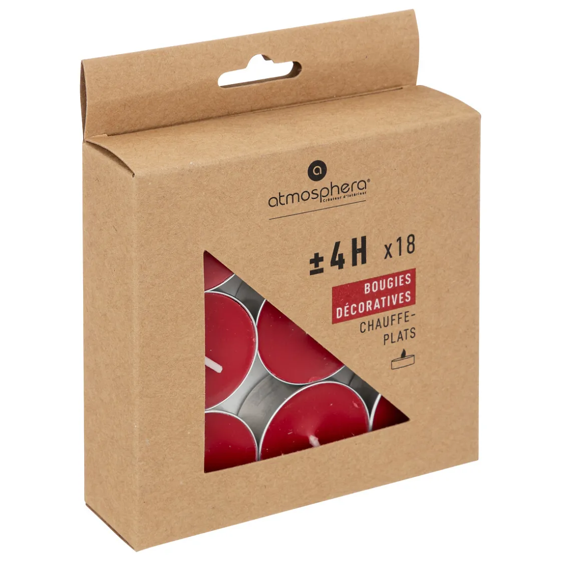 ATMOSPHERA 18 Bougies chauffe-plats "Hugo" Discount