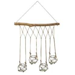 ATMOSPHERA 4 soliflores suspendus LED, verre Outlet