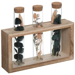 ATMOSPHERA 3 tubes fleurs séchées 