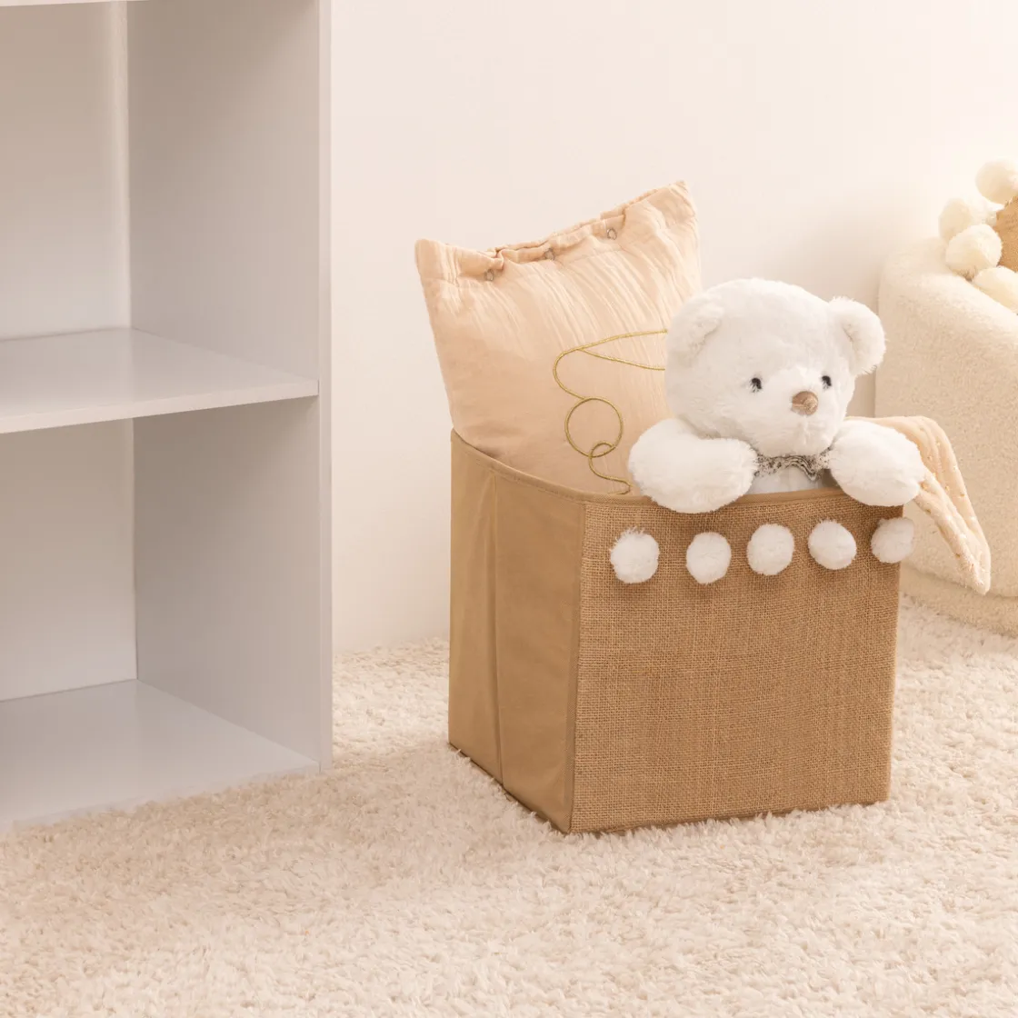 ATMOSPHERA Bac de rangement enfant pompons Discount