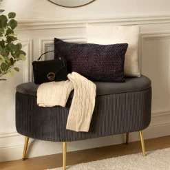 ATMOSPHERA Banc coffre velours "Solaro" Best