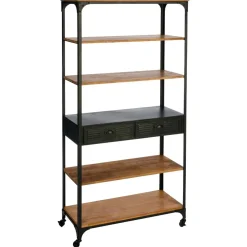 ATMOSPHERA Bibliothèque 4 étagères et 2 tiroirs "Cierna" Best