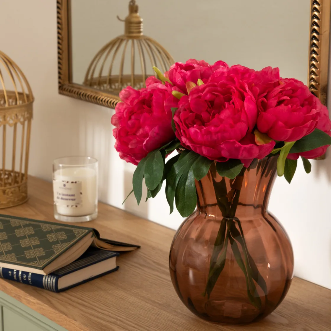 ATMOSPHERA Bouquet de 4 pivoines artificielles "Bely" Best