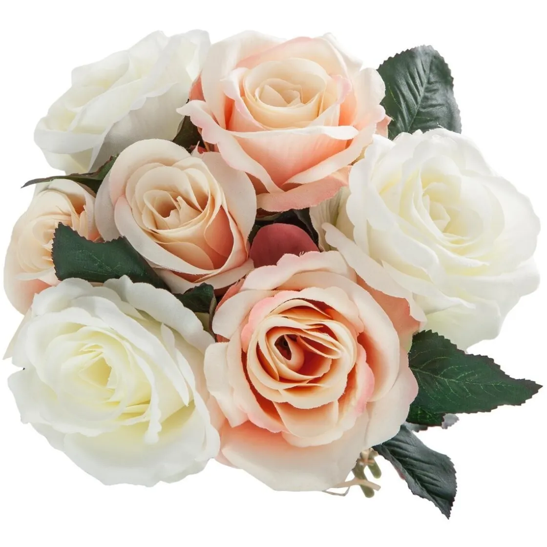 ATMOSPHERA Bouquet de 7 roses vieillies artificielles Discount