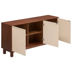 ATMOSPHERA Buffet 3 portes 6 étagères 