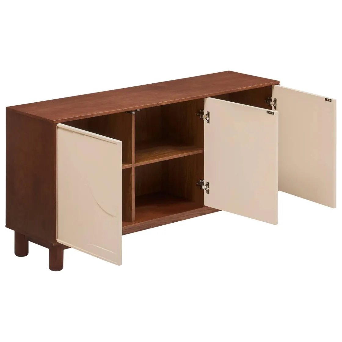 ATMOSPHERA Buffet 3 portes 6 étagères "Jilani" Discount