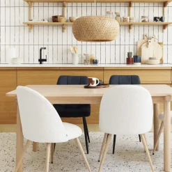 ATMOSPHERA Chaise "Slano", pieds imitation chêne Online