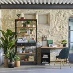 ATMOSPHERA Chaise "Slano", pieds imitation hêtre New