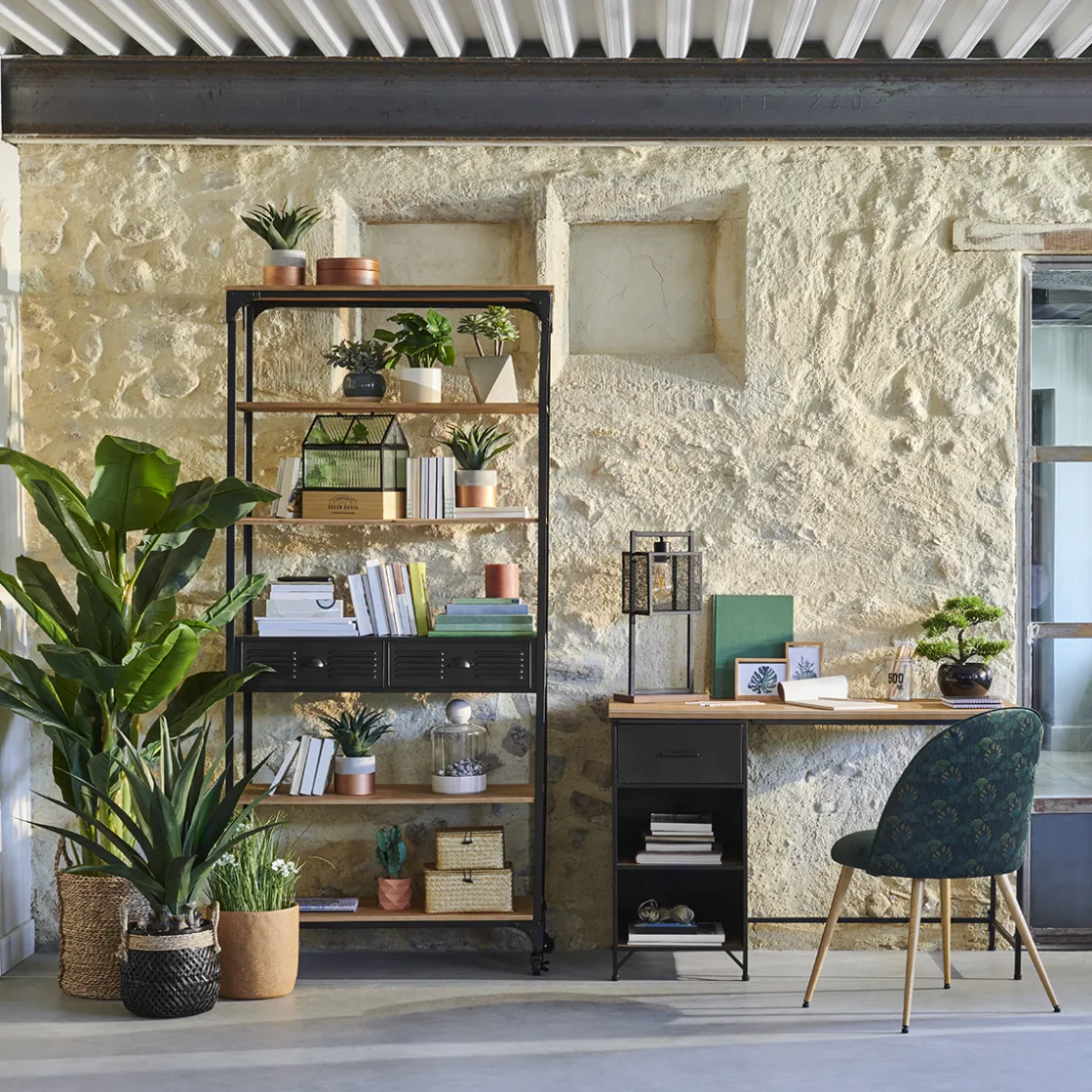 ATMOSPHERA Chaise "Slano", pieds imitation hêtre New