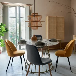 ATMOSPHERA Chaise "Slano", pieds métal noir Hot