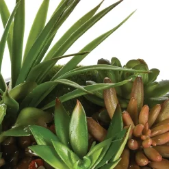 ATMOSPHERA Composition des plantes arificielles, vase en céramique, H6 cm Online