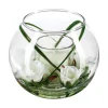 ATMOSPHERA Composition florale artificielle, bougie Discount