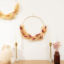 ATMOSPHERA Couronne de fleurs séchées