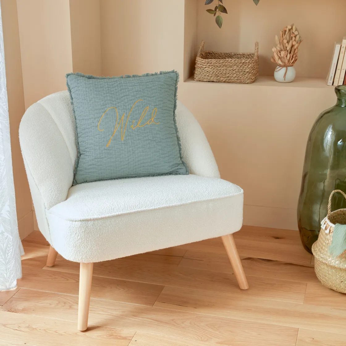 ATMOSPHERA Coussin brodé "Wild" Outlet