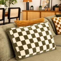 ATMOSPHERA Coussin damier "Itha" Online