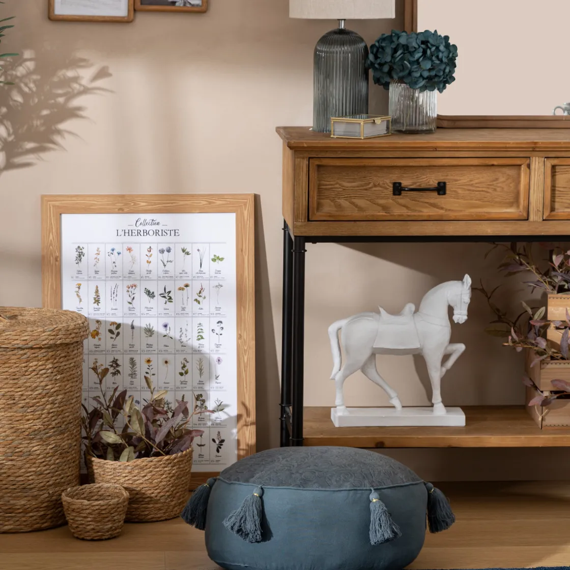 ATMOSPHERA Coussin de sol "Little cottage Online