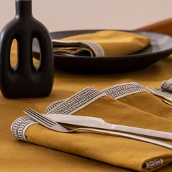 ATMOSPHERA Ensemble nappe et 6 serviettes 