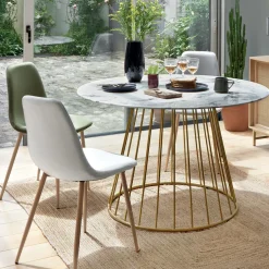 ATMOSPHERA Ensemble table à manger "Rayo" + 4 chaises "Roka" Discount