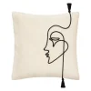 ATMOSPHERA Housse de coussin "Visage" Outlet