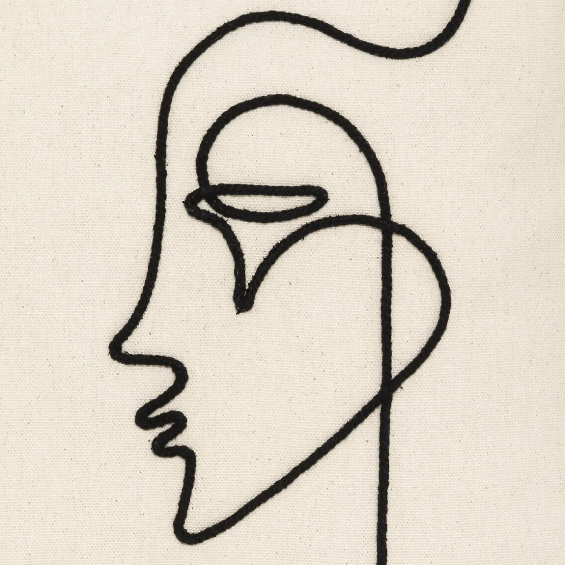 ATMOSPHERA Housse de coussin "Visage" Outlet