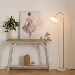 ATMOSPHERA Lampadaire arc "Laye", marbre Hot