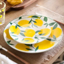 ATMOSPHERA Lot de 6 assiettes dessert "Citron" Outlet