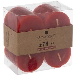 ATMOSPHERA Lot de 4 bougies rustiques "Olia" Best