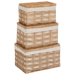 ATMOSPHERA Lot de 3 malles "Rosy" New