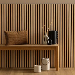 ATMOSPHERA Lot de 2 panneaux décoratifs tasseaux bois Colva Best