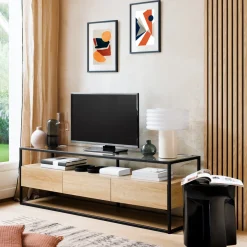 ATMOSPHERA Lot de 4 panneaux décoratifs tasseaux bois Colva Online