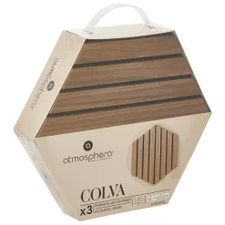 ATMOSPHERA Lot de 3 panneaux décoratifs tasseaux bois Colva Sale