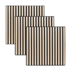 ATMOSPHERA Lot de 3 panneaux décoratifs tasseaux bois Colva Discount