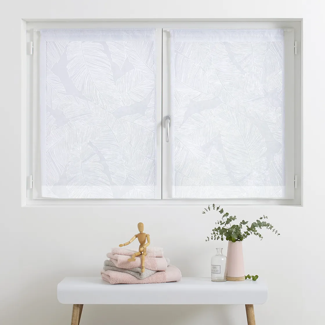 ATMOSPHERA Lot de 2 voilages "Feuille" Clearance