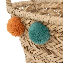 ATMOSPHERA Panier enfant pompons 