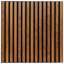 ATMOSPHERA Panneau décoratif tasseaux bois Colva - 60x60x2,1 cm - Effet noyer Hot