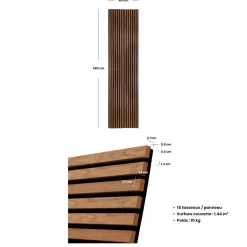 ATMOSPHERA Panneau décoratif tasseaux bois Colva Outlet
