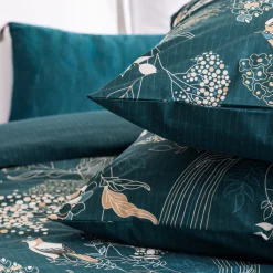 ATMOSPHERA Parure de lit 3 pièces "Art Déco Paon" New