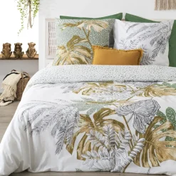 ATMOSPHERA Parure de lit 3 pièces "Monstera"