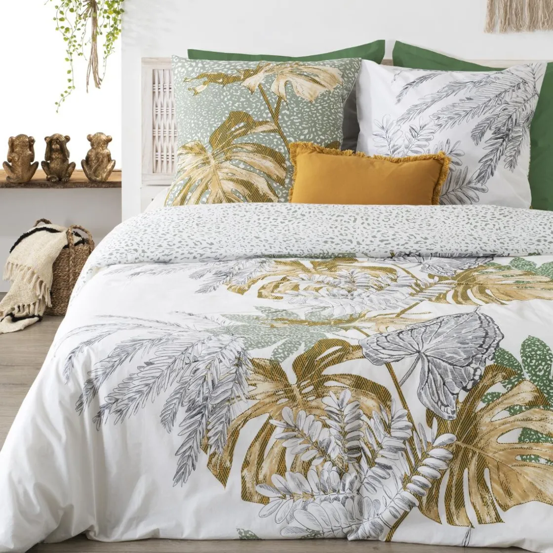 ATMOSPHERA Parure de lit 3 pièces "Monstera"