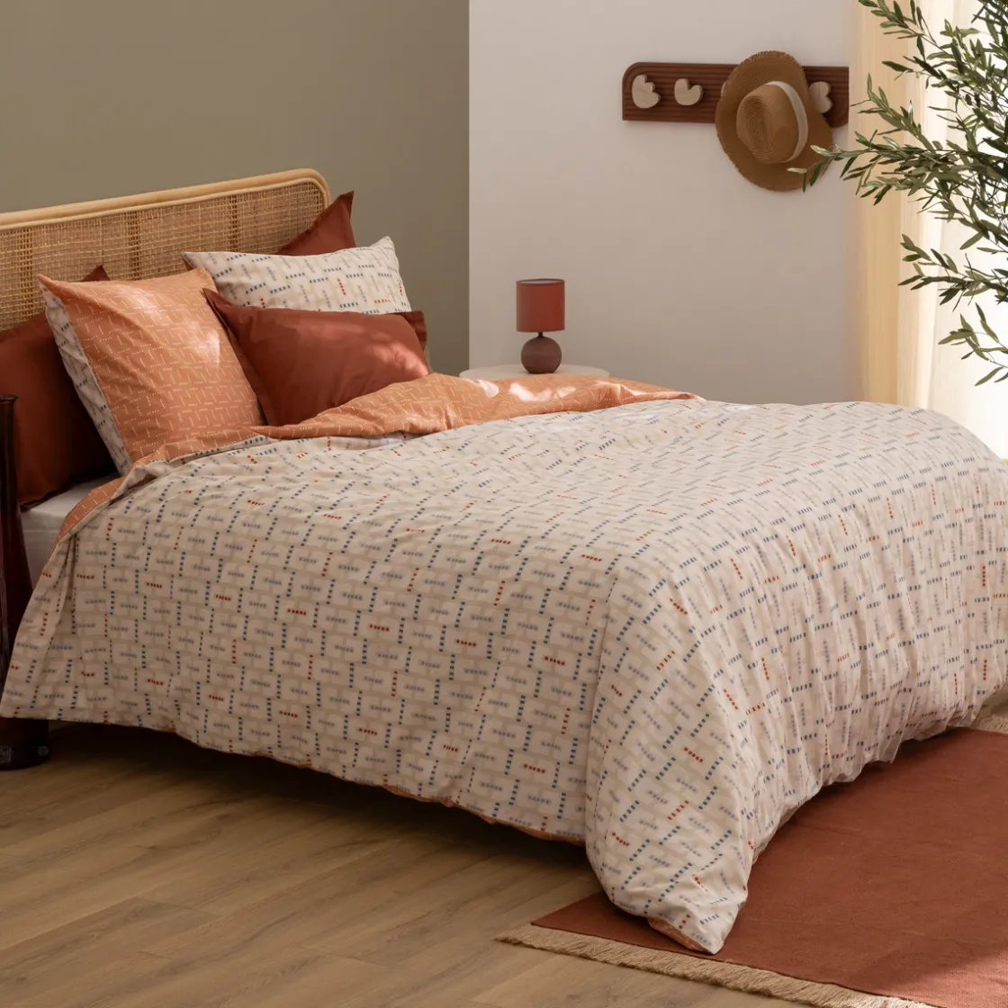 ATMOSPHERA Parure de lit imprimée "Posei"