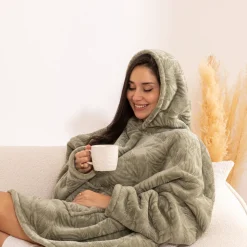 ATMOSPHERA Plaid à manches capuche flanelle "Caleen" Discount