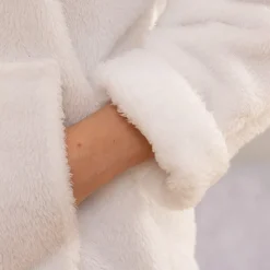 ATMOSPHERA Plaid à manches capuche flanelle 