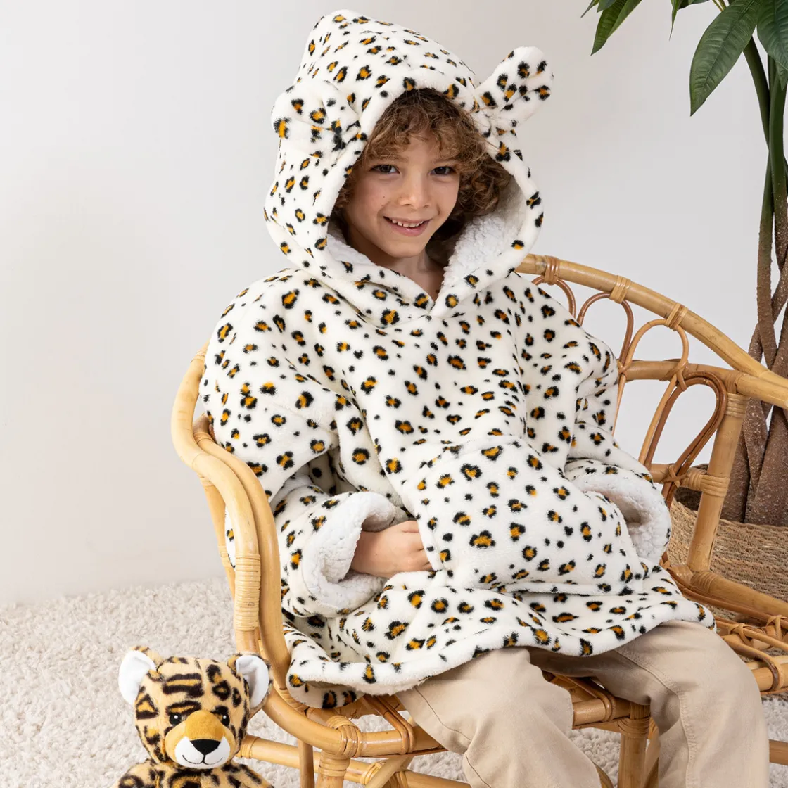 ATMOSPHERA Plaid à manches enfant Léopard "Hiss" New