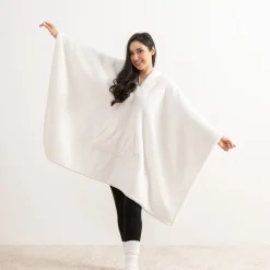 ATMOSPHERA Plaid à manches fourrure "Aksel" Clearance