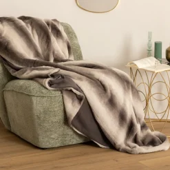 ATMOSPHERA Plaid "Grizzli" fausse fourrure Best