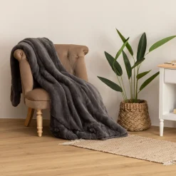 ATMOSPHERA Plaid "Manoir" fausse fourrure Outlet