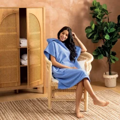 ATMOSPHERA Poncho de plage "Azul" New