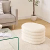 ATMOSPHERA Pouf coffre bouclette "Giulia" Sale
