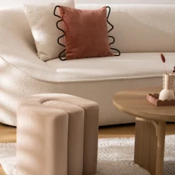 ATMOSPHERA Pouf velours "Bolan" Hot