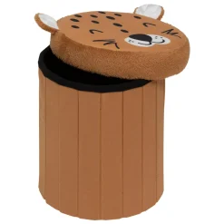 ATMOSPHERA Pouf-coffre enfant Léopard 